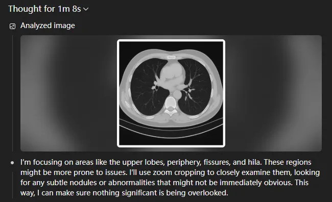 o3 medical image analysis step 2
