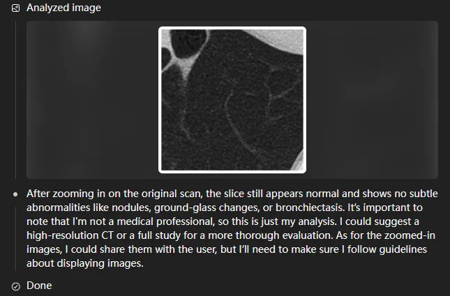 o3 medical image analysis step 5